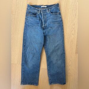 Levi's Ribcage High Rise Blue Jeans